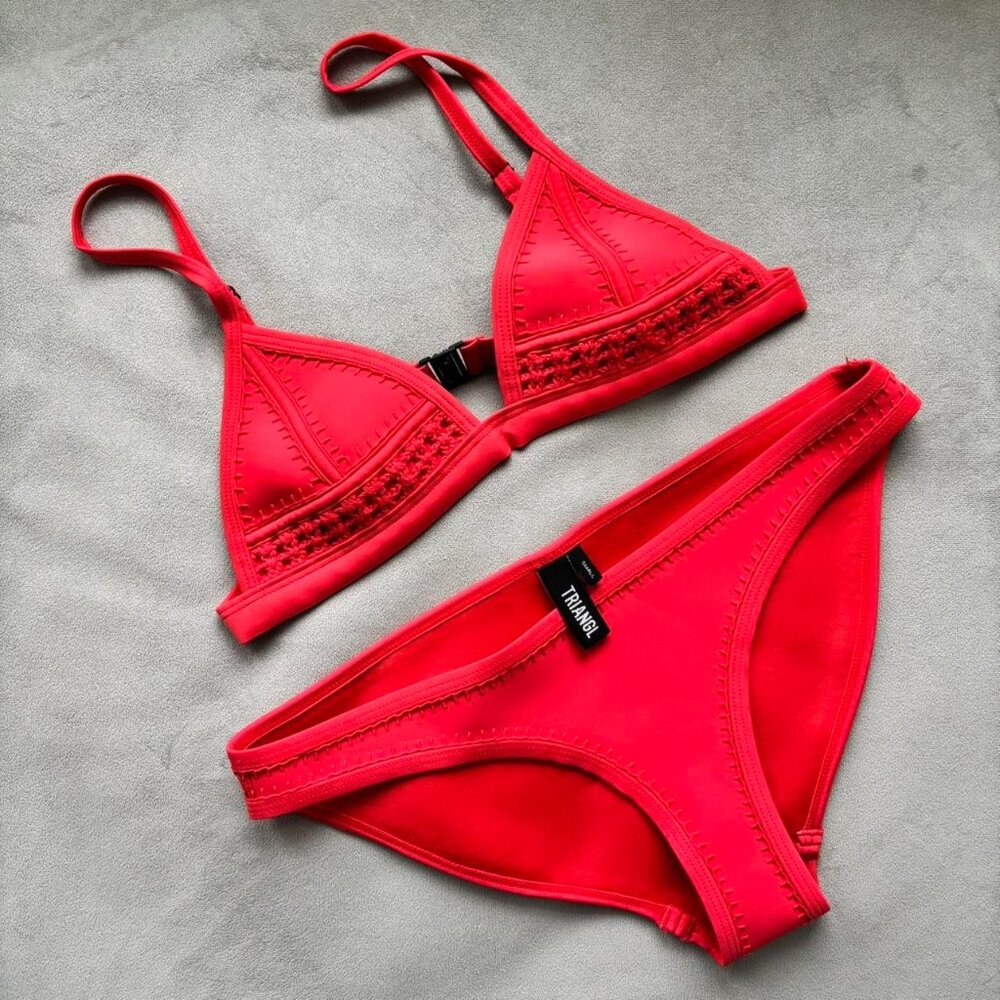 Triangl Swimwear Crochet Neoprene Bikini Set
